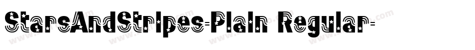 StarsAndStripes-Plain Regular字体转换